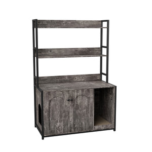 Large Cat Litter Box Enclosure With Shelf Storage