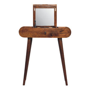 Solid Wood Mini Round Chestnut Fold Vanity