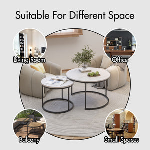 Round Nesting Coffee Table (Set of 2)