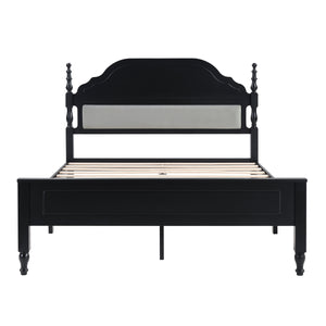 Elegant Bedroom Centerpiece Queen Bed with Padded Headboard Insert