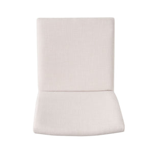Dining Chairs With Upholstered Seat And Backrest (Set of 2) - Light Beige / Walnut