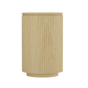 Olivia - Sideboard With 4 Adjustable Shelves With Handle Free Doors And Rounded Edges - Oak