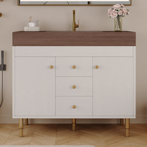 36 In Modern Free-Standing Bathroom Vanity With Ceramic Sink