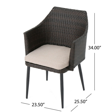 Kenneth - 3 Pieces Chat Set Outdoor Furniture - Brown Multi - Best Buy Furniture