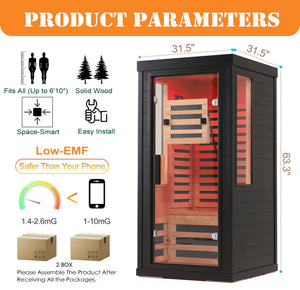 One-Two Person Far Infrared Sauna