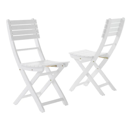 Outdoor Foldable Wood Dining Chair With Slat Design (Set of 2) - Best Buy Furniture