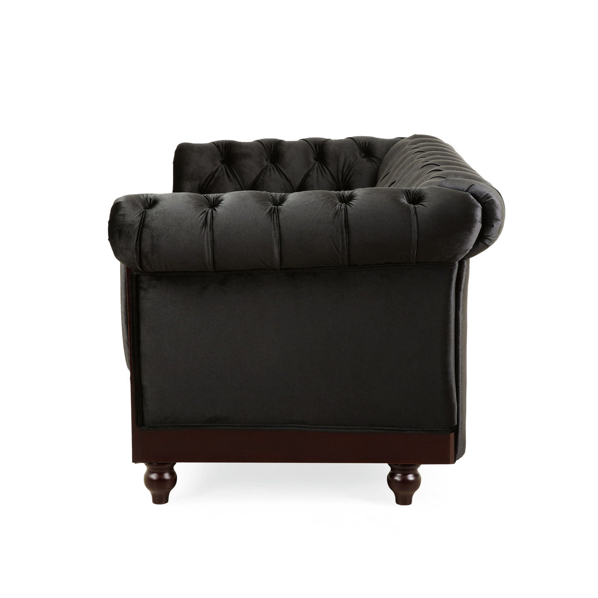 Chesterfield Loveseat Sofa, 2 Person Rolled Arm Upholstered Couch