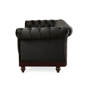 Chesterfield Loveseat Sofa, 2 Person Rolled Arm Upholstered Couch