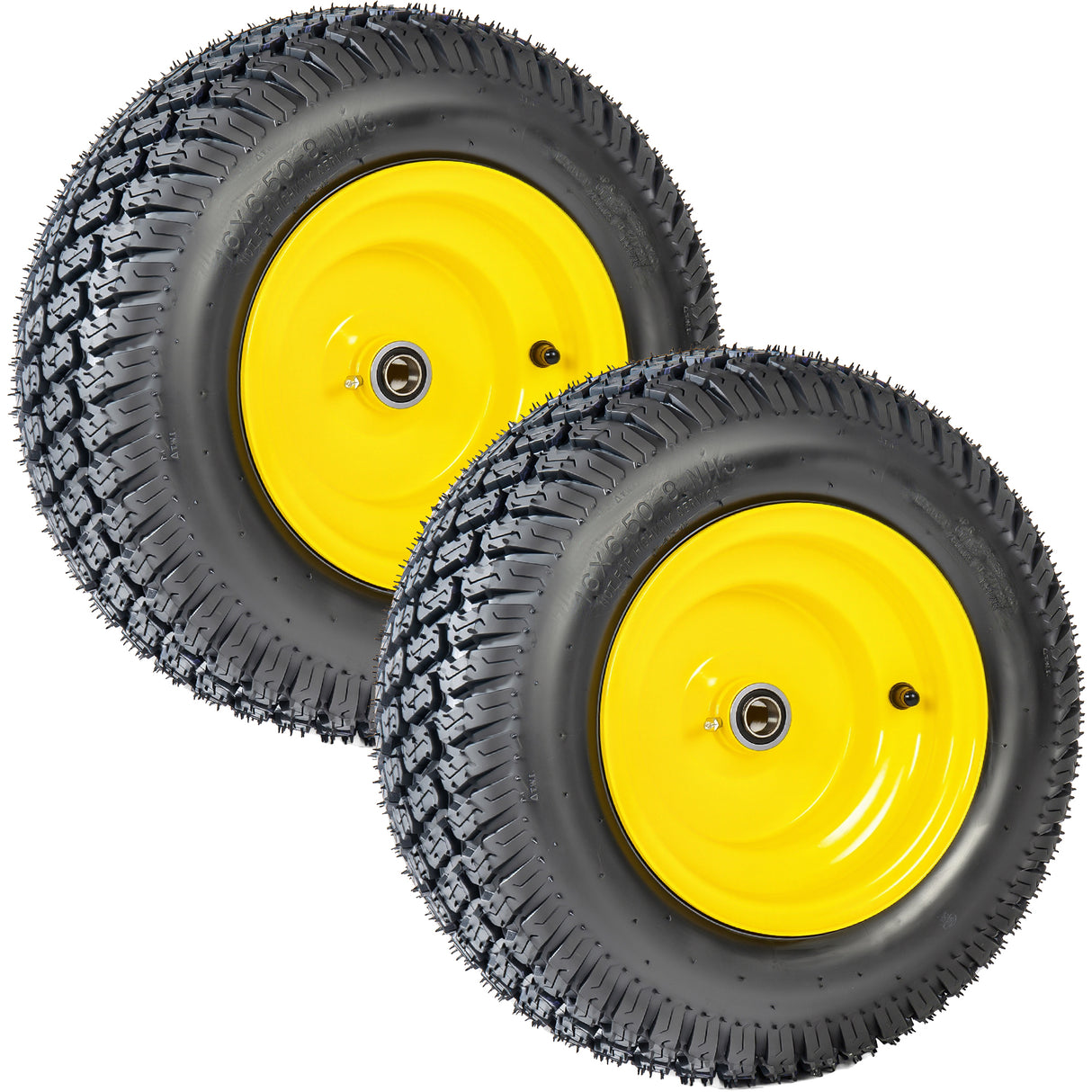 Set of 2 Lawn Mower Tires and Wheel Assembly