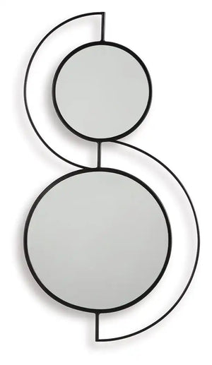 Shayham - Accent Mirror - Black - Best Buy Furniture