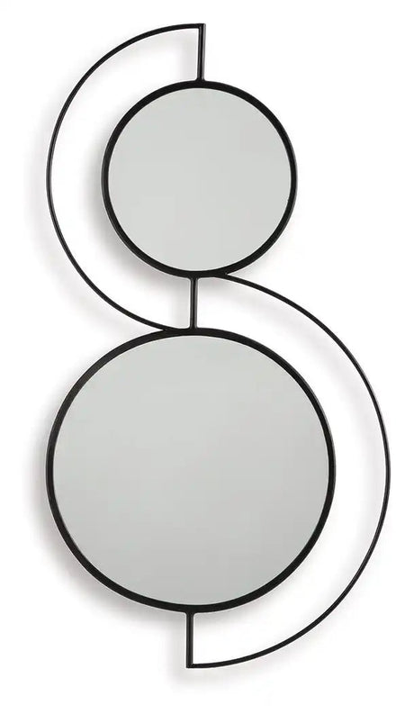 Shayham - Accent Mirror - Black - Best Buy Furniture