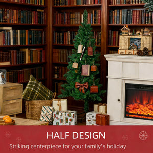 Artificial Half Christmas Trees with Auto Open Steel Base