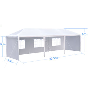 10X30' Wedding Party Canopy Tent Outdoor Gazebo With Removable Sidewalls