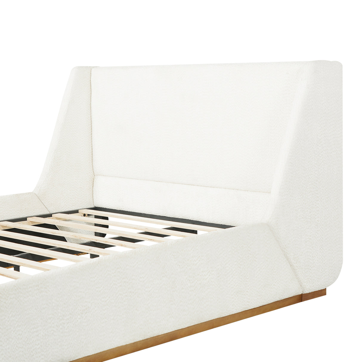 Luxury Upholstered Bed with Wings
