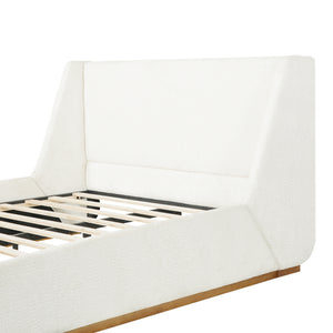 Luxury Upholstered Bed with Wings