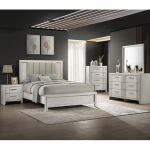 Plush Upholstered Headboard Framed Bed