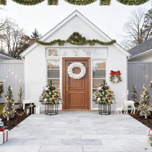 Artificial Christmas Tree, Festive Outdoor Christmas Porch Decor Set