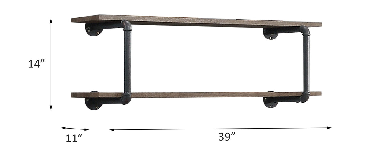 Brantley - Antique Wall Rack - Oak - Best Buy Furniture