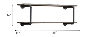 Brantley - Antique Wall Rack - Oak - Best Buy Furniture