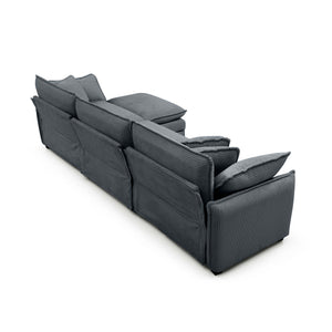 Oversize 3-Seater Sofa with Ottoman