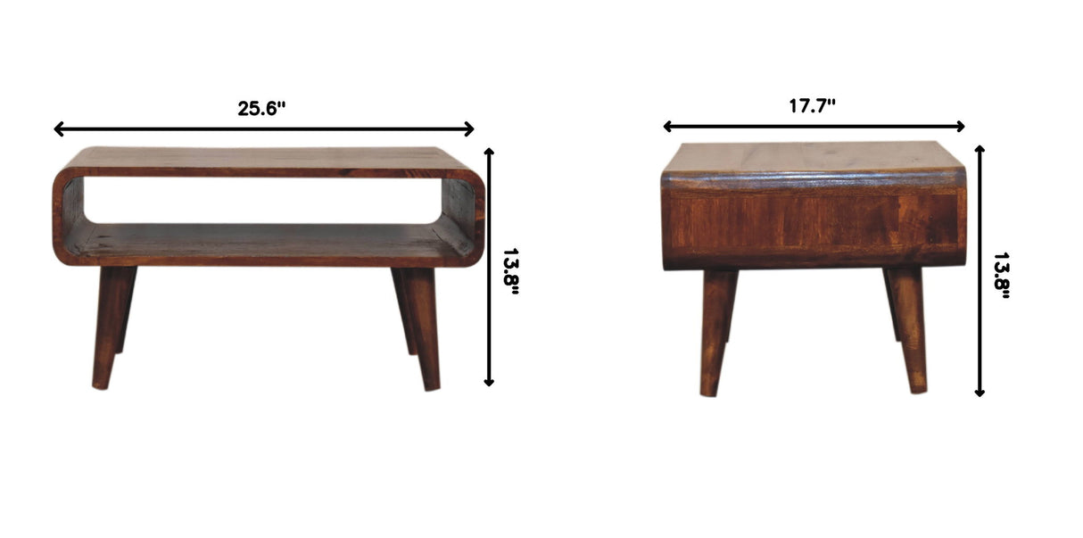 Solid Wood Open Media Unit