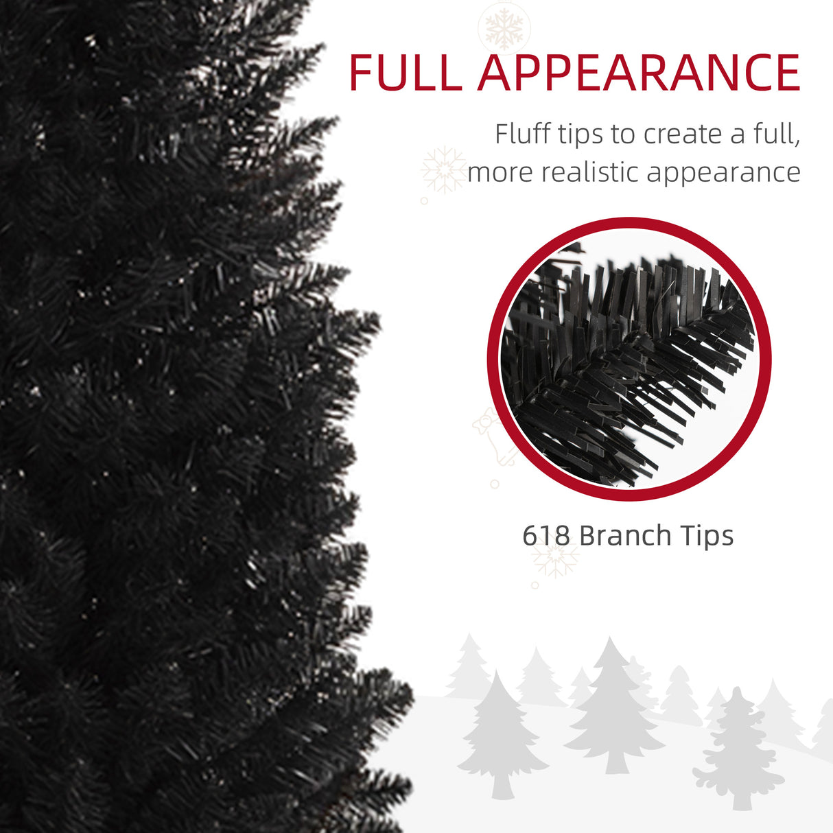 HOMCOM 8' Artificial Pencil Christmas Tree
