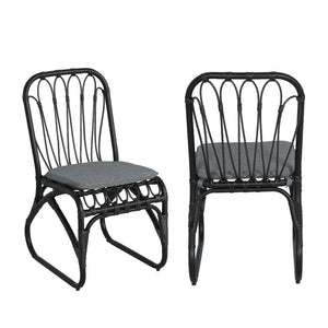 Outdoor Wicker Dining Chairs With Washable Cushion (Set of 2) - Best Buy Furniture
