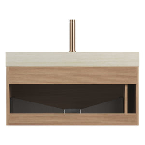 NYAH 36'' Bathroom Vanity & Sink - Floating Ultra-Slim Grille Design