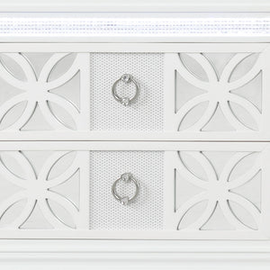 Abigale - 2 Drawer Nightstand With LED - White