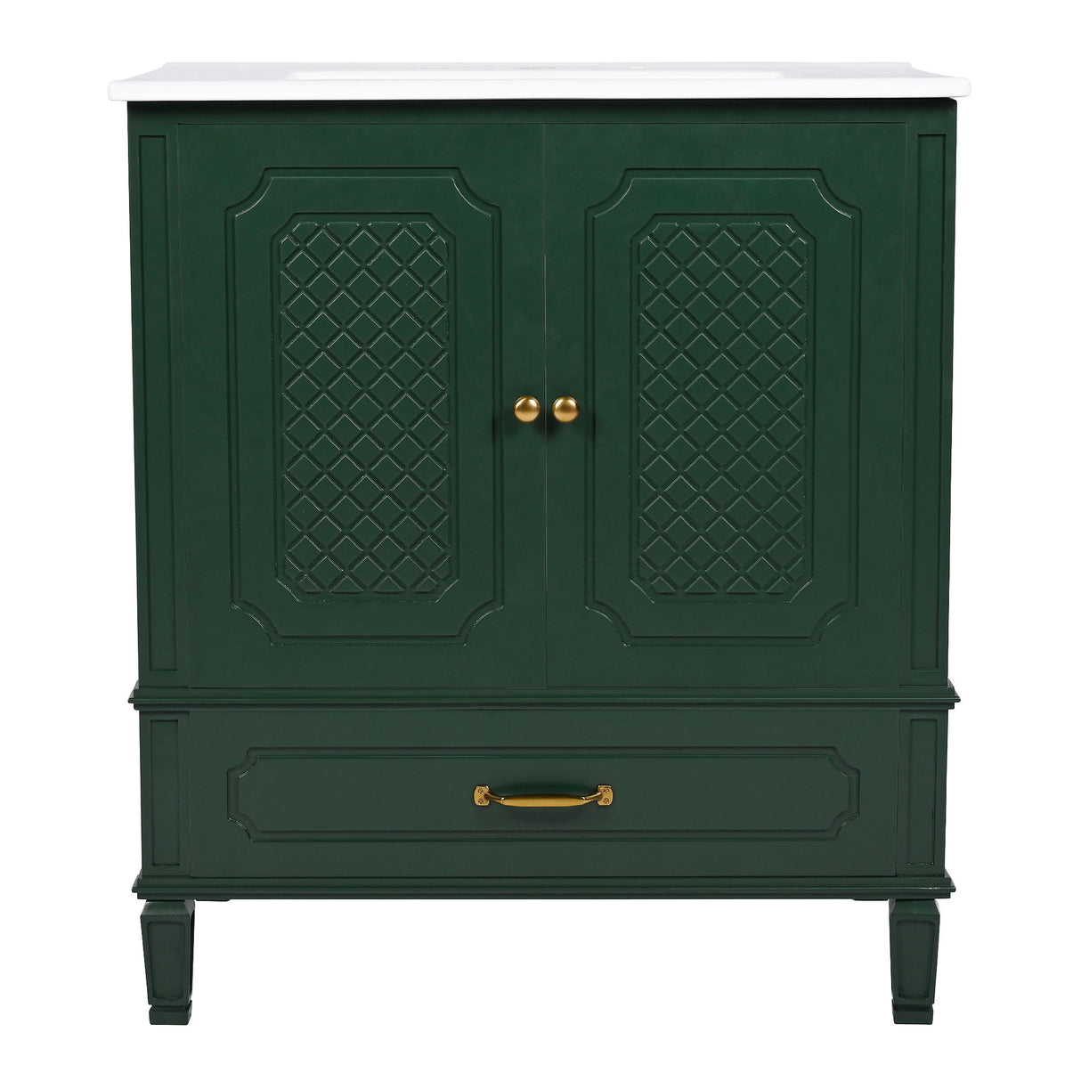 Bathroom Vanity With Sink, Soft Closing Door, Multi Functional Storage