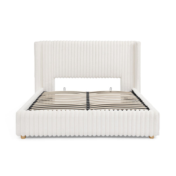 Functional Vertical Striped Bed With Gas Lift Storage