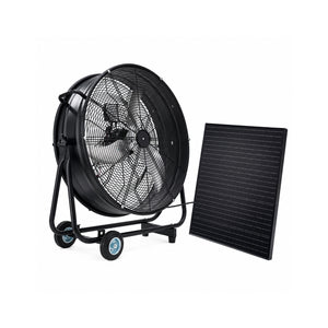 30" Wheeled Solar Fan with 140W Adjustable Monocrystalline Solar Panel