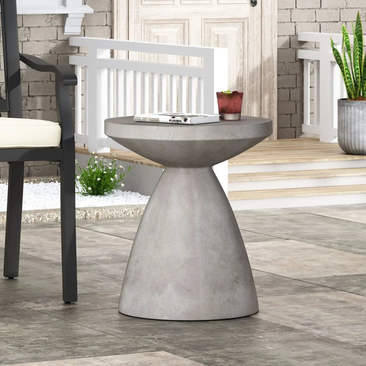Outdoor / Indoor Lightweight Concrete Side Table - Best Buy Furniture