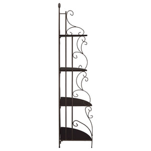 4 Shelf Corner Bookcase - Cappuccino
