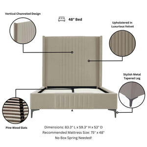 Promenade - Bed With Upholstered Headboard And Slats