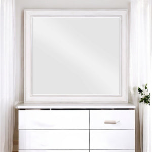 Katia - Weathered Mirror - White - Best Buy Furniture