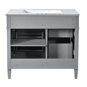 Bathroom Vanity With Top Sink, 2 Drawers And Tip Out Drawer