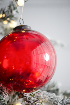 6" Mercury Antiqued Glass Ornament
