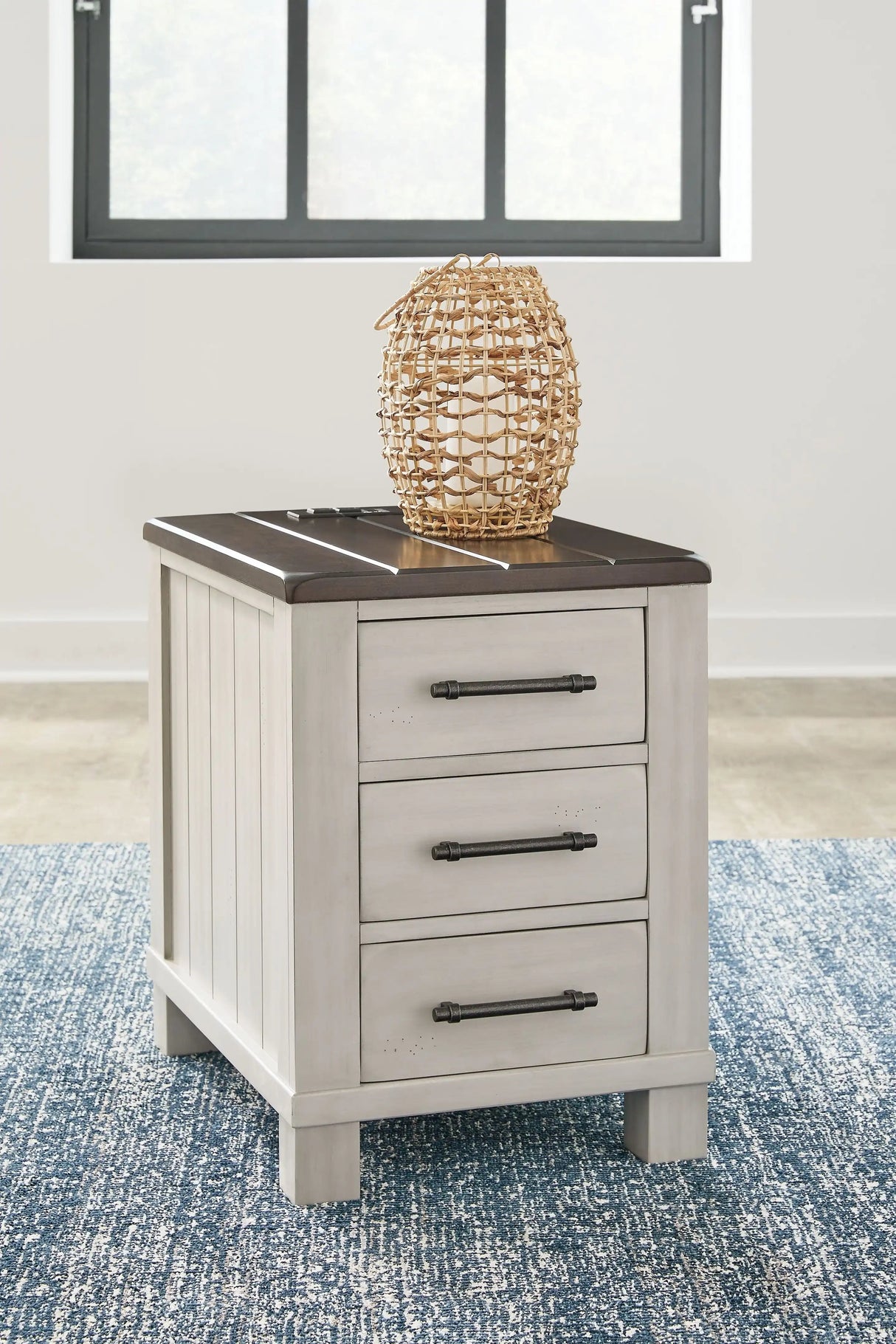 Darborn - Chair Side End Table - Gray / Brown - Best Buy Furniture
