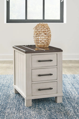 Darborn - Chair Side End Table - Gray / Brown - Best Buy Furniture