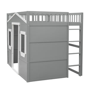 Elegant House Loft Bed With Ladder