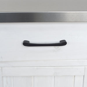 Outdoor Kitchen Island Prep Station With Lockable Wheels, Ample Storage, Towel & Spice Racks