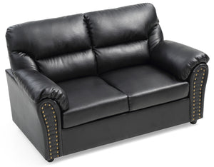 Padded Love Seat For Modern Living - Black