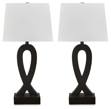 Markellton - Poly Table Lamp (Set of 2) - Black - Best Buy Furniture
