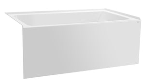 54" x 32" Alcove Bathtub – Acrylic Soaking Tub with Integral Apron