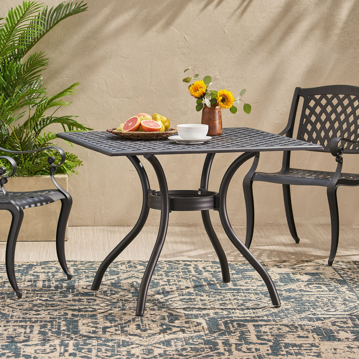Arch Mesh Dining Table With Lightweight Frame - Black - Best Buy Furniture