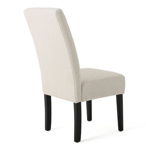 Upholstered Dining Chairs, Modern Fabric Dining Room Chair (Set of 2) - Beige