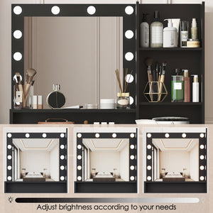 Vanity Desk with Mirror & Light