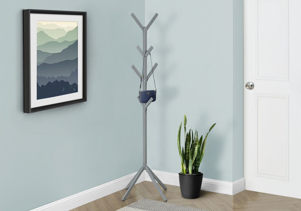 Coat Rack, Hall Tree, Free Standing, 8 Hooks, Entryway, Contemporary & Modern - Best Buy Furniture