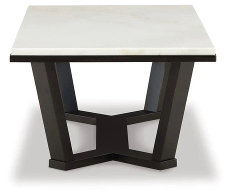 Fostead - Rectangular Cocktail Table - White / Espresso - Best Buy Furniture